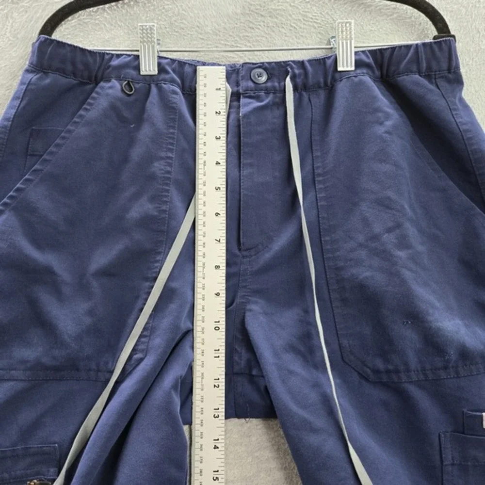 FIGS Men Scrub Pants M Blue Cairo Cargo Drawstring‎ Pockets 31